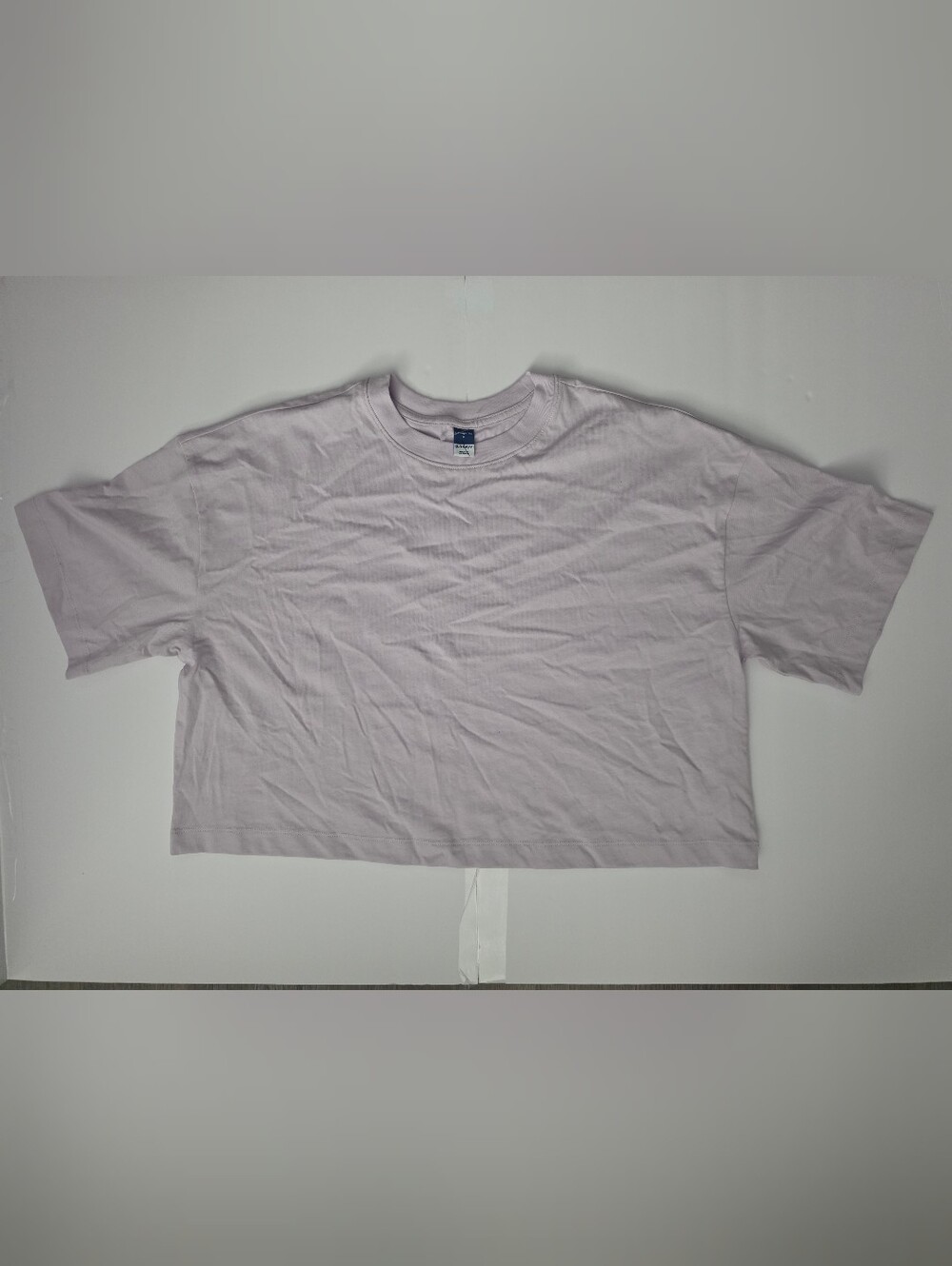 Old Navy Light Lavender Cropped Crew T-Shirt